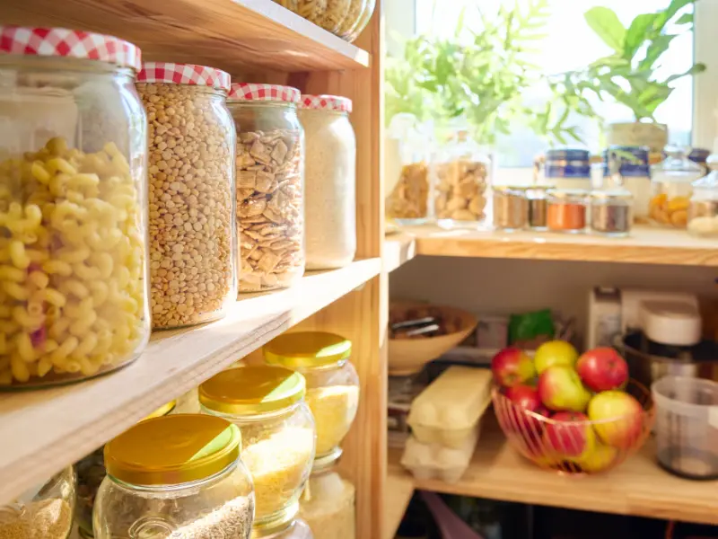 sorting pantry staples